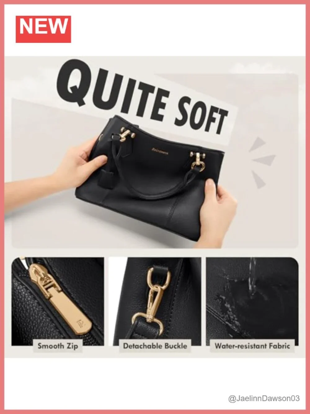 RAINSMORE Waterproof Satchel Handbag for Women Top-Handle Crossbody PU Leather